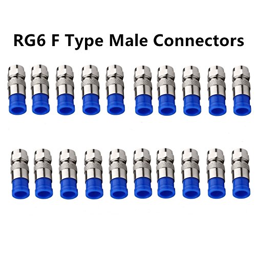 Coax Crimper Tool Kit Coaxial Compression Stripping Tool Cable Wire Stripper with 20 PCS F Male and 10 PCS Female to Female RG6 Connectors - Thumbnail 6
