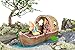 Joykick Fairy Garden Boat Kit - Miniature Hand Painted Figurine Statues with Accessories - Set of 6pcs for Your House or Lawn Decor