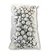 BANBERRY DESIGNS Silver Glitter Foam Balls - About 625 Piece Set of Glittered Vase Filler - Table Scatter Decorations - Silver Party Decorations - Measure 3/8
