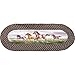 Western Running Horses Braided Rug Runner, Spot Clean, Polyester