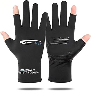 Amazon Co Jp Uv 手袋 メンズ レディース 夏手袋 薄い 運転用手袋 日焼け グローブ Uvカット 冷感手袋 滑り止め付き スポーツグローブ 半指 2本指だし フルフィンガー 黒手袋 自転車 サイクル 釣り ランニング 登山 テニス ゴルフ ドライブ アウトドア 日よけ手袋