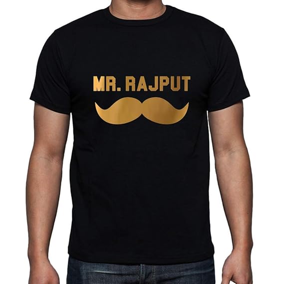 Buy DIGINEED INTERNATIONAL Mr.Rajput Printed Black T-Shirt at Amazon.in