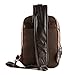 LINGTOM Men's Unbalance Chest Pack Leather Multipurpose Backpack Crossbody Shoulder Bag¬ Travel Sling Bag,Brown