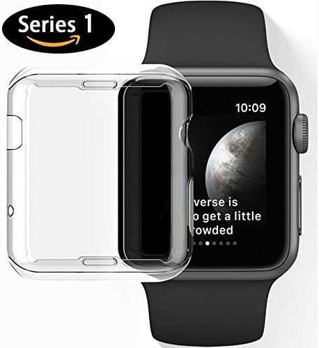 Apple Watch 1 Screen Protector, Amoyzx iwatch Case TPU All-around 0.3mm Ultra-thin Cover for Apple Watch Series 1 42mm (2015)