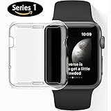 Apple Watch 1 Screen Protector, Amoyzx iwatch Case TPU All-around 0.3mm Ultra-thin Cover for Apple Watch Series 1 38mm (2015)
