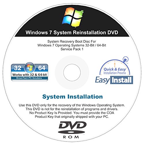 Windows 7 (SP1) All-In-1 32 & 64 bit Reinstall Install DVD Disc Home Basic Premium Professional Ultimate - 2018 Universal Driver Install Disc - No Internet Needed - 2 Disc Installation Kit - Thumbnail 3