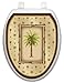 Toilet Tattoos, Toilet Seat Cover Decal,Bahamas Breeze Palm Tree, Size Elongated