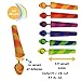 ICE DELISH 6 pack Silicone Popsicle Molds - Fun Rainbow Colors - Make Healthy Desserts for the Family, or “Adult Beverage” Ice Pops!