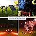 DINGLILIGHTING Solar Spot Light Outdoor, Red Led Solar Powered Spotlight, Waterproof Landscape Wall Tree Lighting Security Lamps for Outside Garden, Backyard, Lawn, Pathway, Driveway Decoration