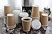 Yes!Fresh Disposable Paper Hot Coffee Cups with Lids for Office Parties Home Travel Corrugated Sleeve Hot Drink Cups(Brown 12 oz 50 count)