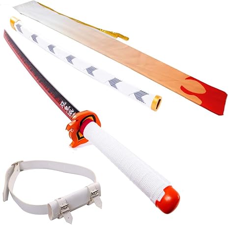 Amazon Cosplee 煉獄杏寿郎 刀 鬼滅の刃 煉獄 日輪刀 炎柱 れんごく きょうじゅろう コスプレ かたな きめつのやいば にちりんとう Abs 日本刀 模造刀 木刀 鬼殺隊 柱 きめつのやいば刀 丸形鞘 木製 鬼滅の刃刀 剣 模擬刀 武器 グッズ コレクション 煉獄杏寿郎 刀