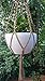 6 Legs Macrame Natural Jute and Cotton Plant Hanger & Holder and Metal Ring, 51-inches Length (Without The White Pot and Plant) (Jute) (Brown-Jute)