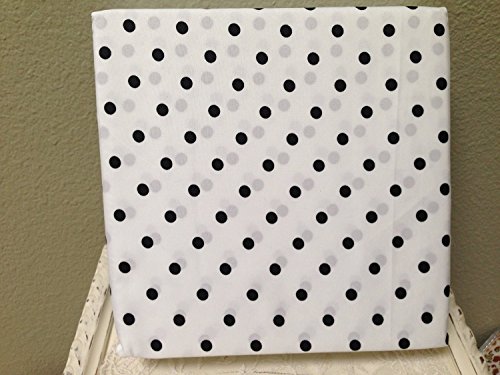 Cynthia Rowley Black and White Polka Dot Microfiber Full Sheet Set