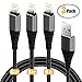 3Pack 6ft Charger Cable CABEPOW for Long 6 Foot iPhone Charger Cord/Data Sync Fast iPhone USB Charging Cable Cord Compatible for iPhone X Case/8/8 Plus/7/7 Plus/6/6s Plus/5s/5,iPad Mini Case(Black)