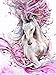 Kingshalor 5D Diamond Painting Art Pink Horse Full Drill DIY Cross Stitch Resin Rhinestone Embroidery Dotz Kits Diamond Art Craft for Adults Home Wall Decor 12x16 inches
