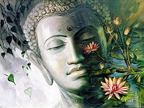 5D Diamond Painting Kit for Adult DIY Rhinestone Embroidery Full Drill Diamond Painting Arts Craft Paint by Numbers for Home Wall Decor Buddha (Buddha-3)