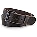 Hanks Rustic Men's Jean Belt - No Break Thick Leather Belt - USA Made - 100 Year Warranty - Glazed Chocolate Brown - Size 38
