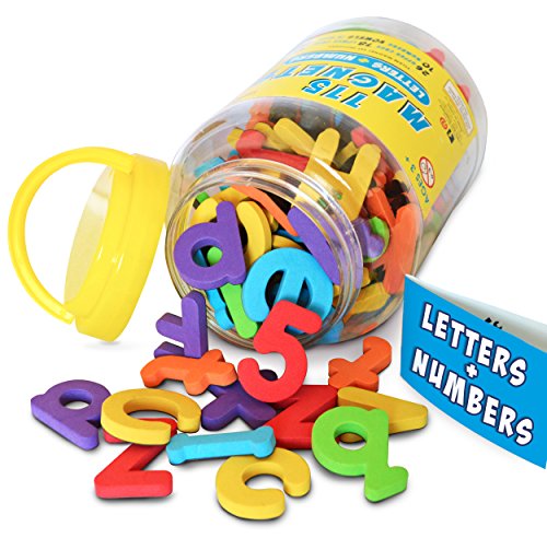 Curious Columbus Magnetic Letters and Numbers for Toddlers. Foam Alphabet Fridge Magnets and Numbers for Kid Learning. 123 ABC Toddler Magnets for Refrigerator