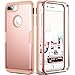 iPhone 8 Plus Case, iPhone 7 Plus Case, YOUMAKER Rose Gold Full Body Heavy Duty Protection Shockproof Case Cover for Apple iPhone 8 Plus 2017/iPhone 7 Plus 5.5 inch Without Screen Protector (RG/Pink)