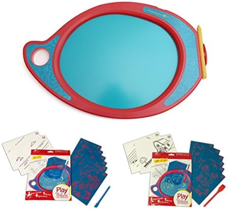 Boogie Board Play &amp; Trace LCD eWriter (Red) with Sea Life &amp; Farm Friends Doodle Pad Activity Packs