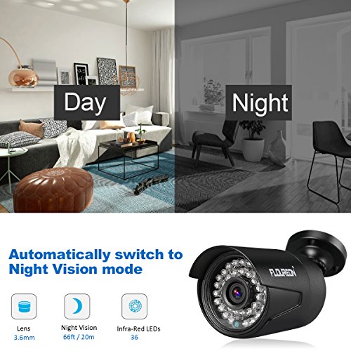 FLOUREON 3000TVL 1080P CCTV DVR AHD Camera 2.0MP NTSC 1/3 3.6mm Lens CMOS IR Led 36 PCS Night Version IP66 Waterproof for DVR Security System