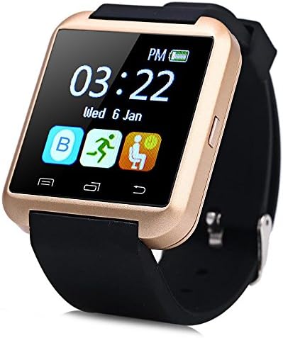 U80 Bluetooth Smart Watch Call Drinking Sedentary Reminder Wristwatch (Gold)