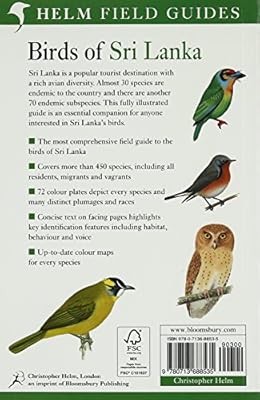 Birds Of Sri Lanka Helm Field Guides Warakagoda Deepal Inskipp Carol Inskipp Tim Grimmett Richard 8601405933379 Amazon Com Books