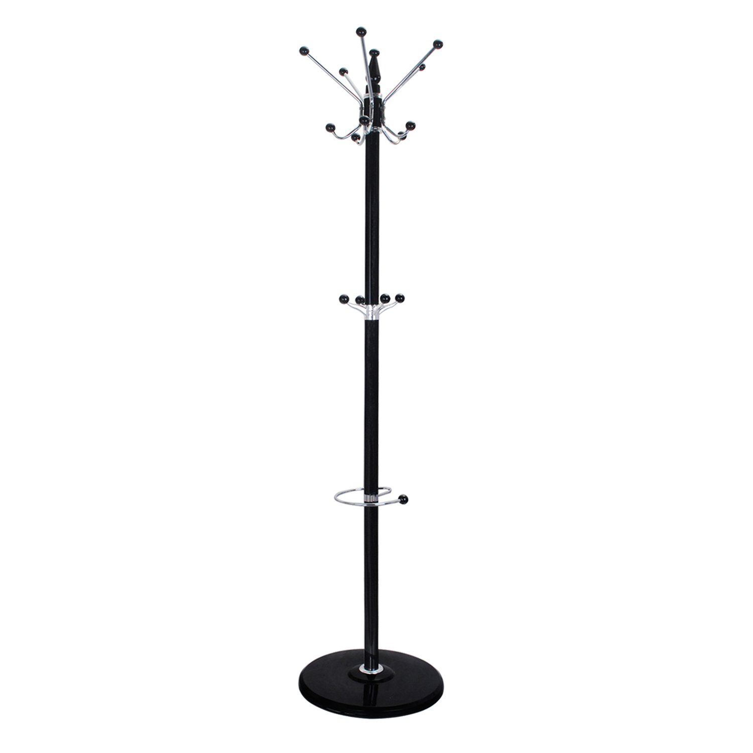 Hat Coat Stand, Hapilife 15 Hooks Heavy Duty Rotating Coat Stand Hanger