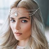 Artio Headbands Jewelry Wedding Headpiece Accessories with Rhinestone for Women and Girls (Silver)