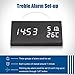 Idealin Alarm Clock Wooden Made LED Display with 3 Level Brightness Dimmer Temperature Humidity USB Port for Charging Ideal for Home and Office