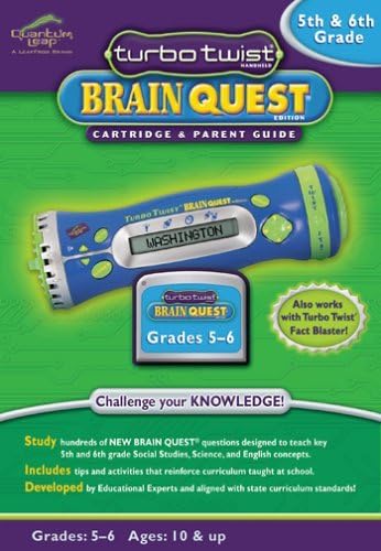 LeapFrog Turbo Twist 5th &amp; 6th Grade Brain Quest Cartridge &amp; Parent Guide by LeapFrog Toys