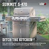 Weber 7170001 Summit S-470 4-Burner Liquid Propane Grill, Stainless Steel