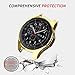 Bangyee Compatible Samsung Gear S3/ Galaxy Watch 46mm Case, [2-Pack] Soft TPU Protective Bumper Shell Cover Accessory for Gear S3 Frontier/ S3 Classic/Galaxy Watch 46mm Smartwatch (Silver Gold)