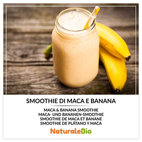 NaturaleBio Maca Pulver Bio 400g. Gelbes Wurzelpulver aus Peru. Gelatiniert, Bio und Rein. – Bild 7