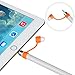 Fintie [3-Piece] Bundle for Apple Pencil Cap Holder/Nib Cover/Charging Cable Adapter Tether for Apple iPad Pro/iPad 2018 (6th Generation) Pencil, Orange