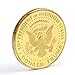 6 Pack - Donald Trump Gold Coin Token 2018 Gold Plated Collectible 45th President of the United States Original Design