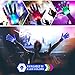 GlowCity Light Up LED Skeleton Hand Gloves (One Size, Blue)