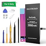 2050mAh Replacement Battery Compatible with iPhone 6 - DAXTROMN High Capacity Li-ion Battery 0 Cycle - with Complete Repair Tool Kits and Adhesive Strips - 24-Month Warranty