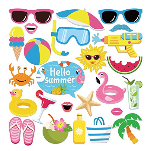 Photo 1 of Summer Photo Booth Props(25CT)