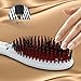 BESTOPE Hair Straightener Brush Anion Ceramic Heating Electric Straightening Brush With Anti-Scald Straightener Brush for Silky Straighten Brush（6 Temp Levels, Max 430°F） (White)