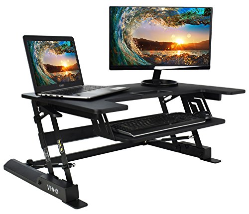 VIVO Height Adjustable Standing Desk Monitor Riser Gas Spring | 36"
Tabletop Sit to Stand Workstation (DESK-V000B)