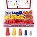 Hilitchi 175Pcs Electrical Wire Connector Screw Twist Screw-On Connector Cap w/Spring Insert Assortment Set