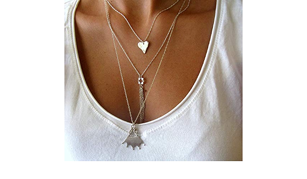 Sterling Silver Layered Three Necklace 