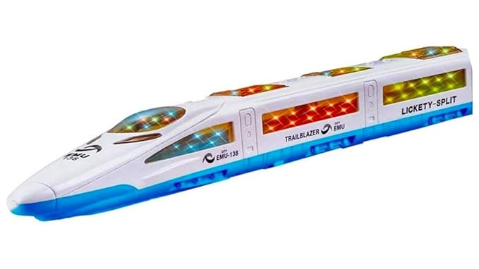 Epic SAVVY Speed Bullet Metrowith Dazzling 3D Lightning Universal Rotation Train Toy for Kids