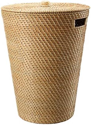 YONGYONGCHONG Storage Basket Round Rattan Laundry Basket Laundry Bucket Storage Basket Home Storage Box Storage Basket Clothing Storage Box Cloth frame
