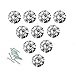 HOSL 10-Pack 30mm Diamond Shape Crystal Glass Cabinet Knob Cupboard Drawer Pull Handle for Cupboard Kitchen Bathroom Cabinets Shutters