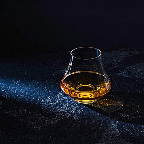 Whisky Glas & Whiskey Steine Set - 6 Handgefertigte Runde Granit Whisky Steine - Nosing Glas für Scotch, Bourbon Whisky… – Bild 5
