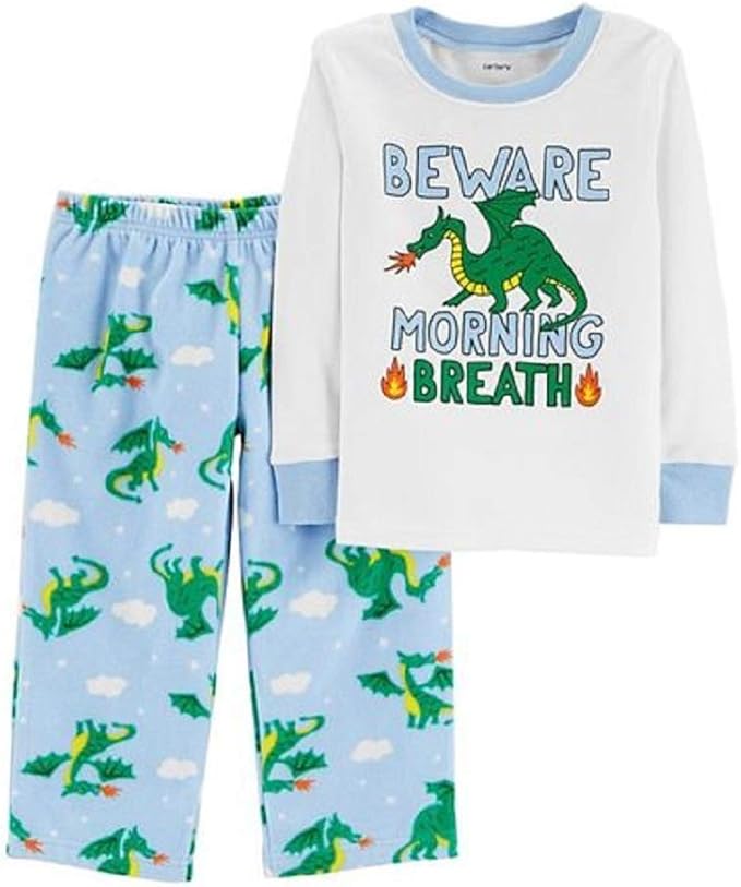 Carter's Baby Boys Beware of Morning Breath Pajama Set 18