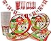 Barnyard Farm Animals Birthday Party Supplies 142 Piece Kit, Paper Plates, Paper Cups, Napkins, Cutlery, Table Cover and Birthday Banner