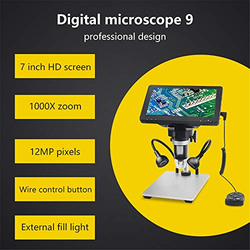 ETE ETMATE Digitalmikroskop 2021 Neueste 12MP DM9 HD 7-Zoll-Bildschirm 1000X mit LED-Licht für die industrielle… – Bild 5